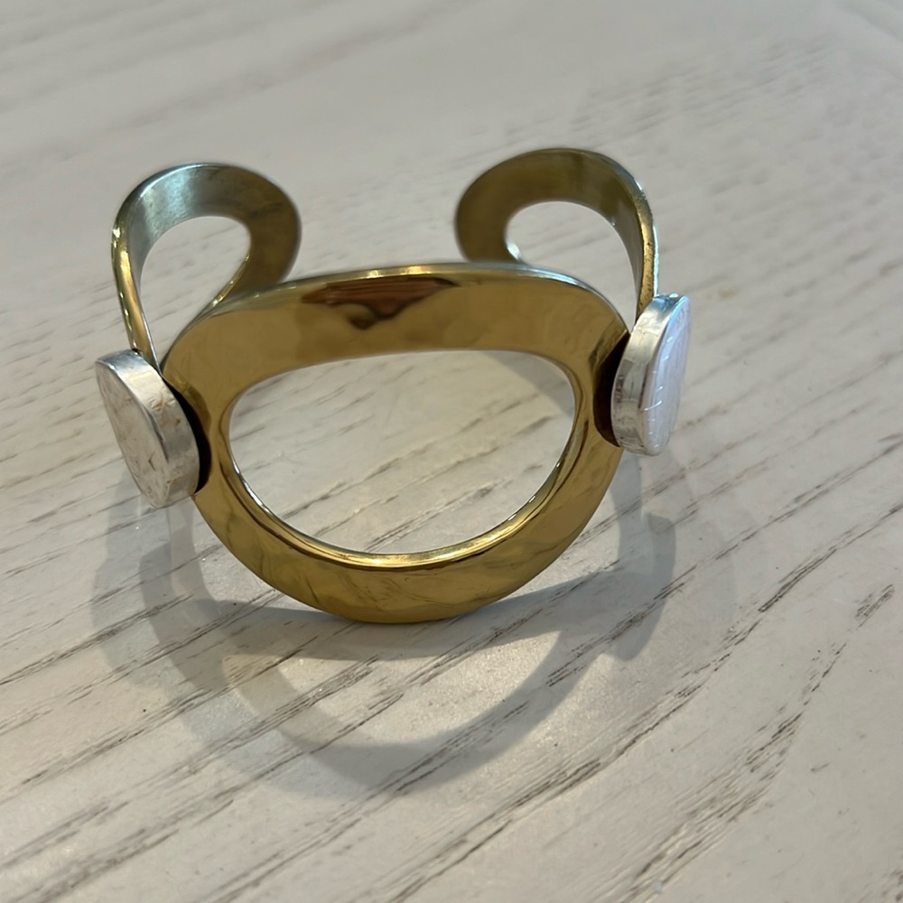 Gold/silver Rustic Cuff bracelet in perfect condition